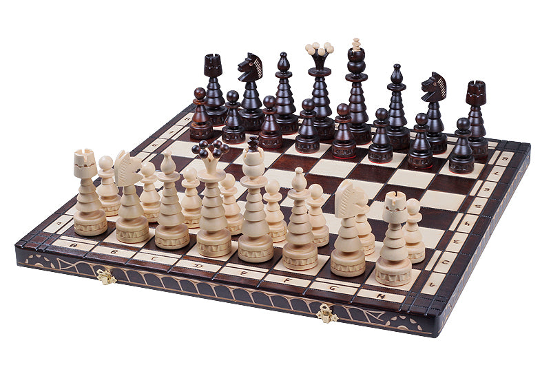 Christmas Tree Chess Set Large Beech Wood Chessmen 6.69 in King