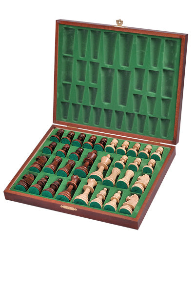 Staunton De Lux No. 5 Chess Pieces with Wooden Box