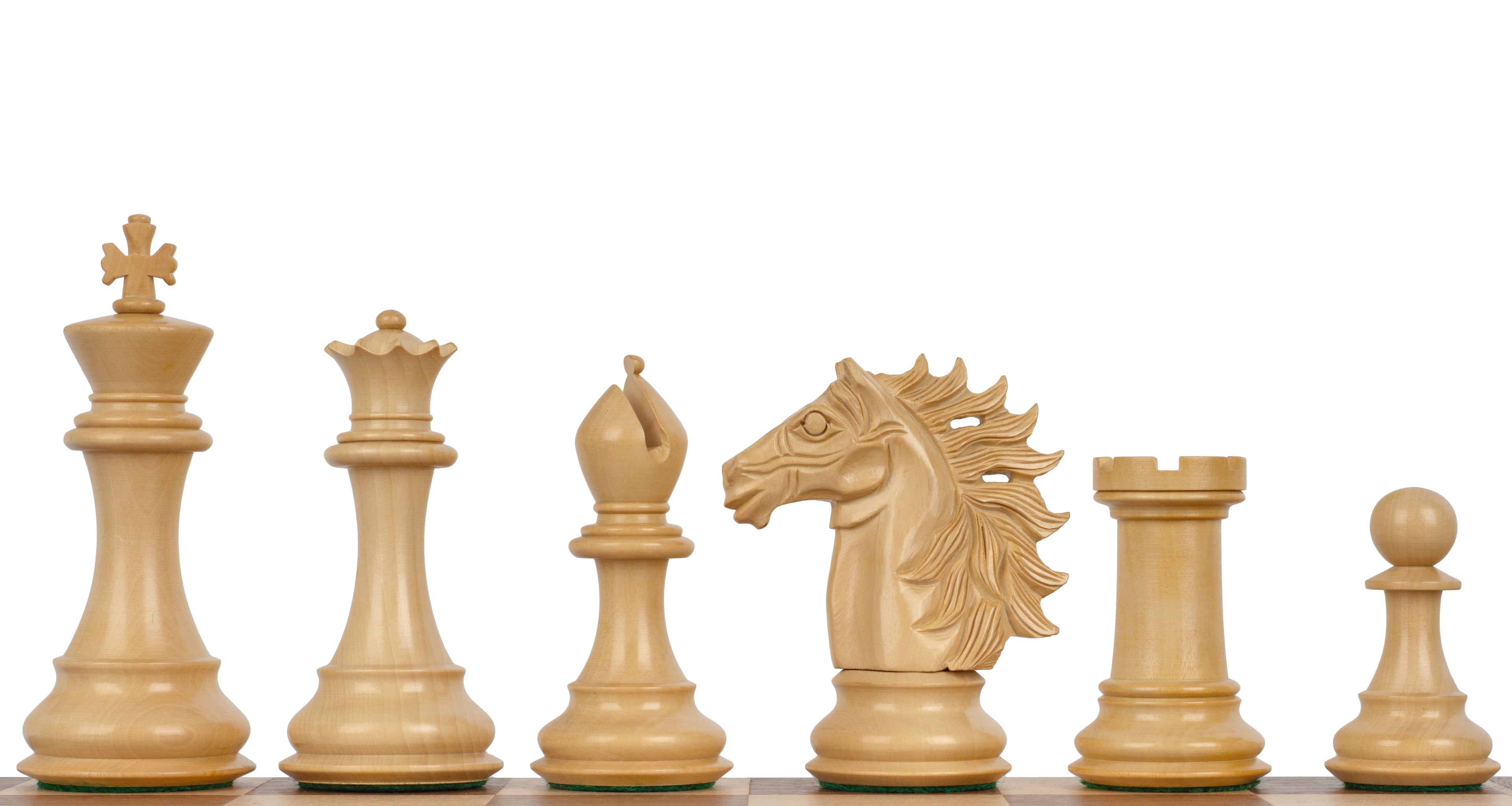 Baggio Chess Pieces – 4" King, Ebony & Boxwood