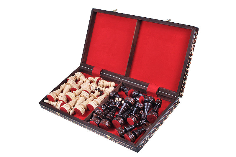 Christmas Tree Chess Set Large Beech Wood Chessmen 6.69 in King
