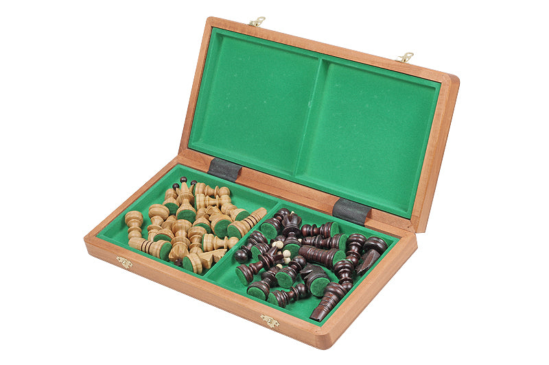 Pearl Large Chess Set with Inlaid Intarsia Board (3.54 inch King)