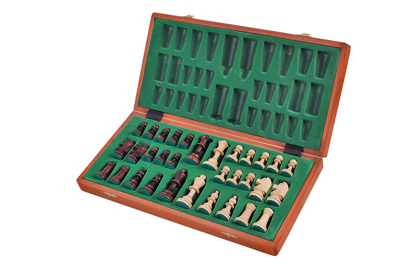 Tournament Staunton Chess Set No 4  Mahogany & Sycamore