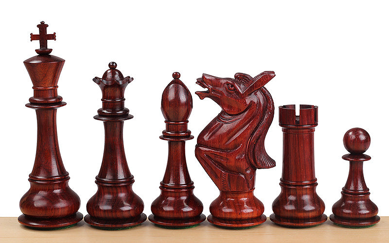 Napoleon 6 Inch Chess Pieces – Red Padauk & Boxwood