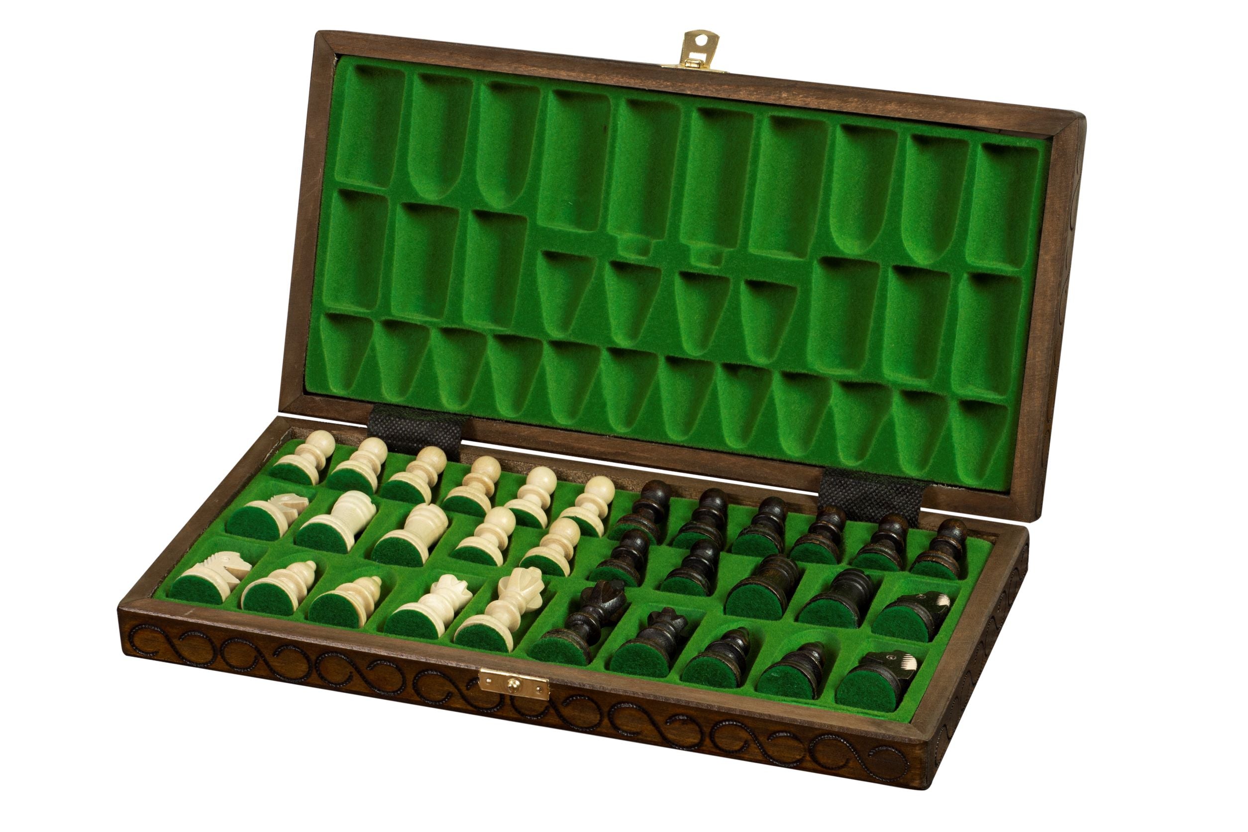 Polish Classic Wooden Chess Set 13.8 in with Insert Tray (2.36 inch King)