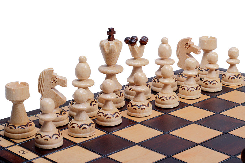 Pearl Small Chess Set with Felt-Lined Storage (2.56 inch King)