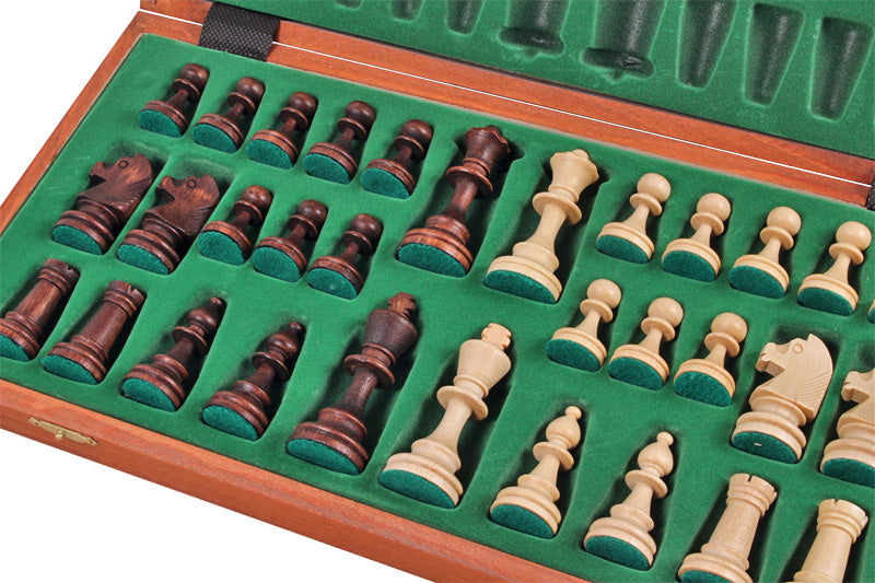 Tournament Staunton Chess Set No 4  Mahogany & Sycamore