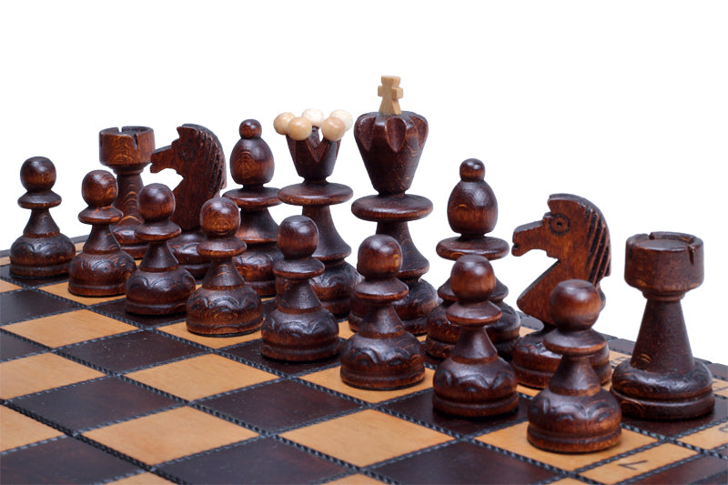 Pearl Small Chess Set with Felt-Lined Storage (2.56 inch King)