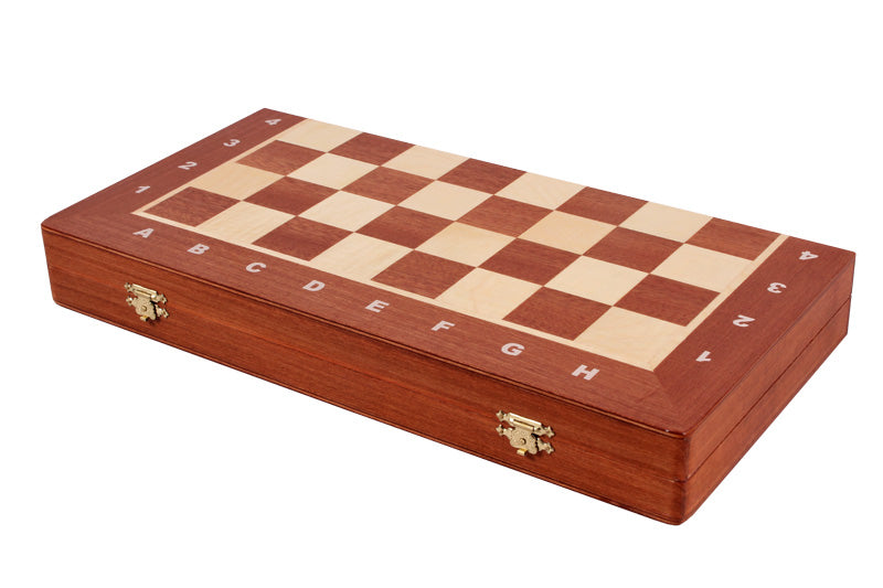 Tournament Staunton Chess Set No 4  Mahogany & Sycamore