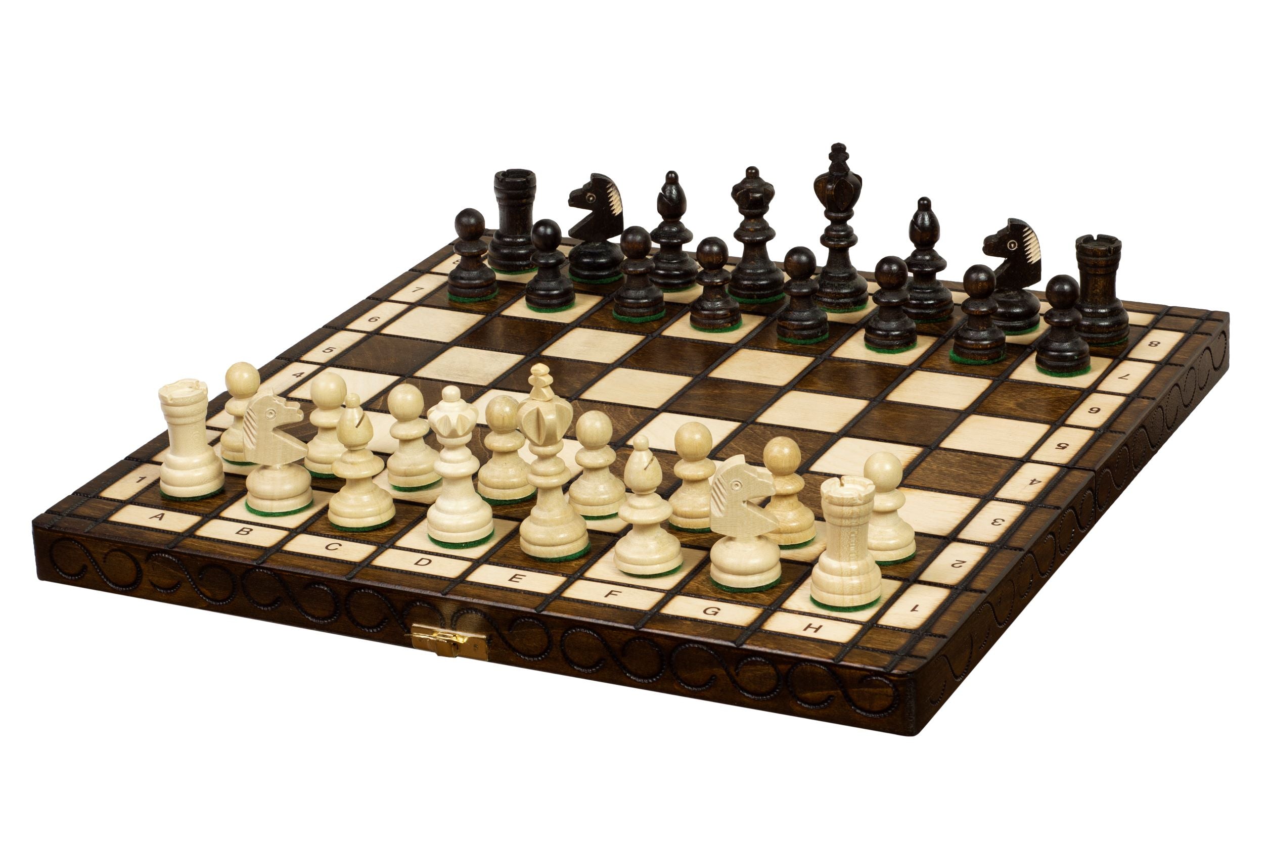 Polish Classic Wooden Chess Set 13.8 in with Insert Tray (2.36 inch King)