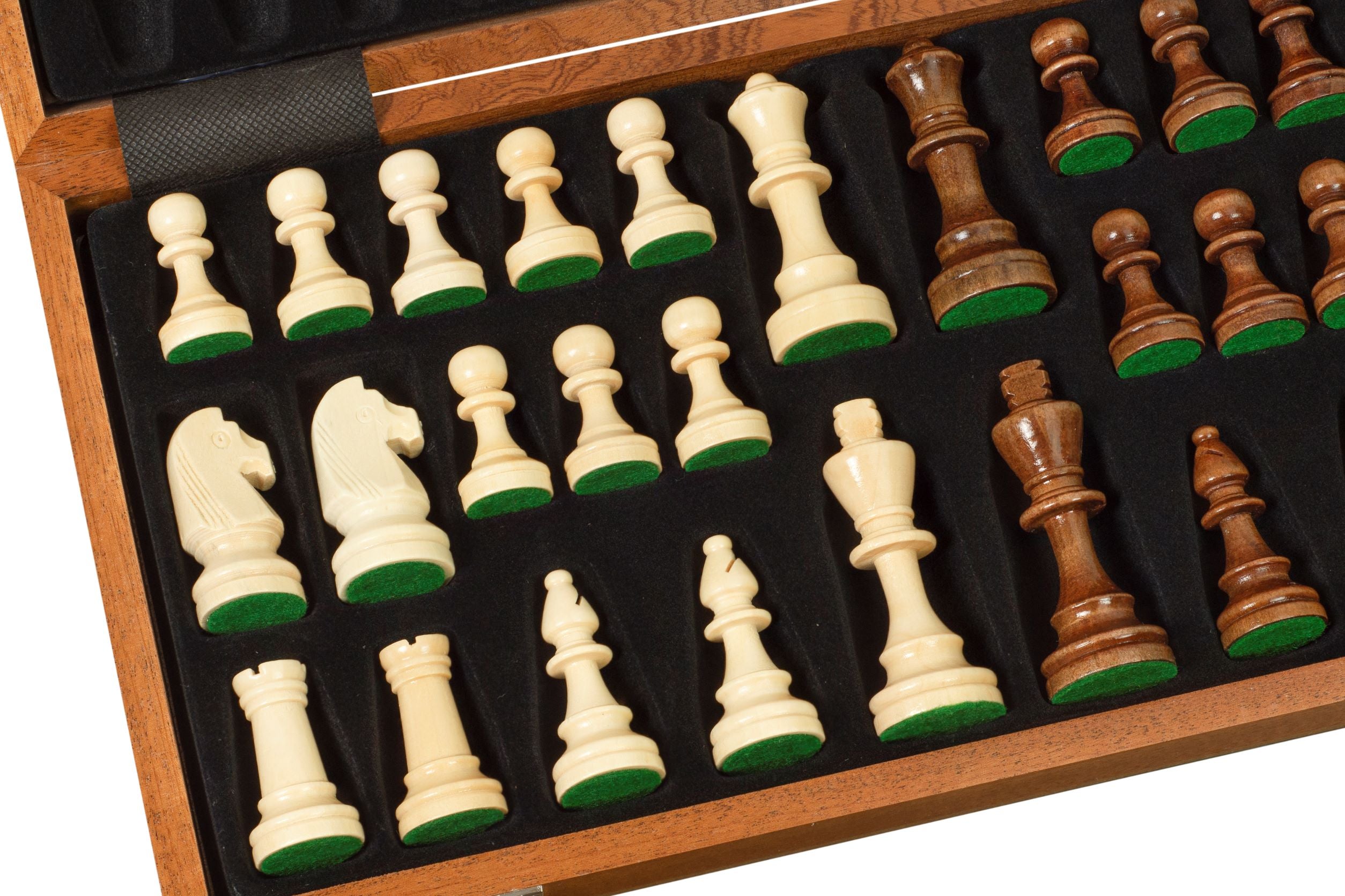 Tournament Staunton Chess Set No 4 with Mahogany & Maple Board