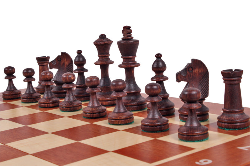Tournament Staunton Chess Set No 4  Mahogany & Sycamore