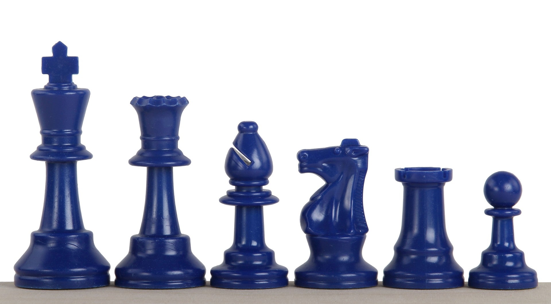Blue Chess Pieces No 6 Plastic Set with 3.78" King