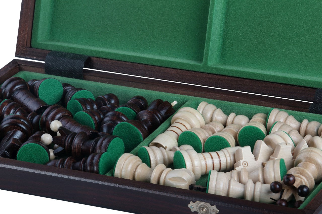 Pearl Large Chess Set with Felt-Lined Storage (3.54 inch King)