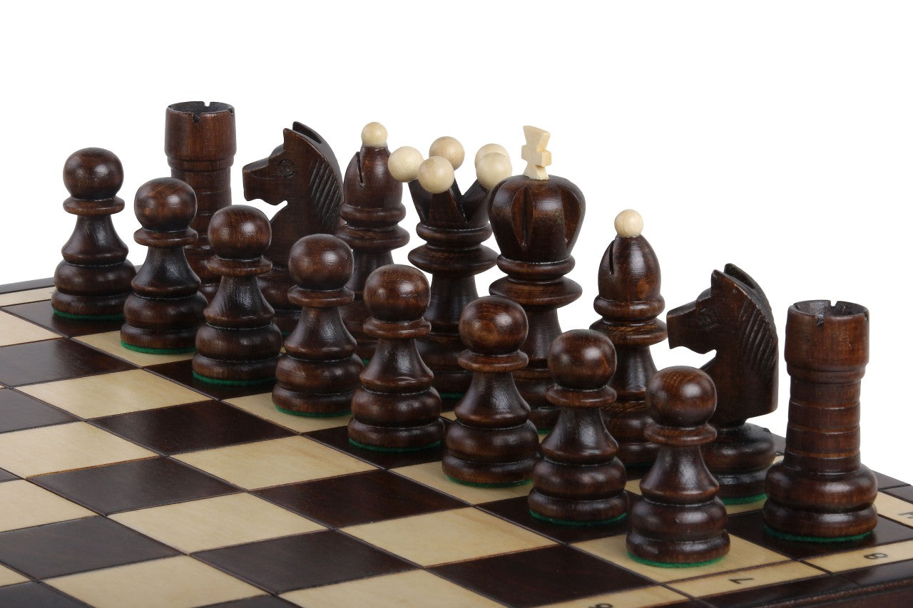 Pearl Large Chess Set with Felt-Lined Storage (3.54 inch King)