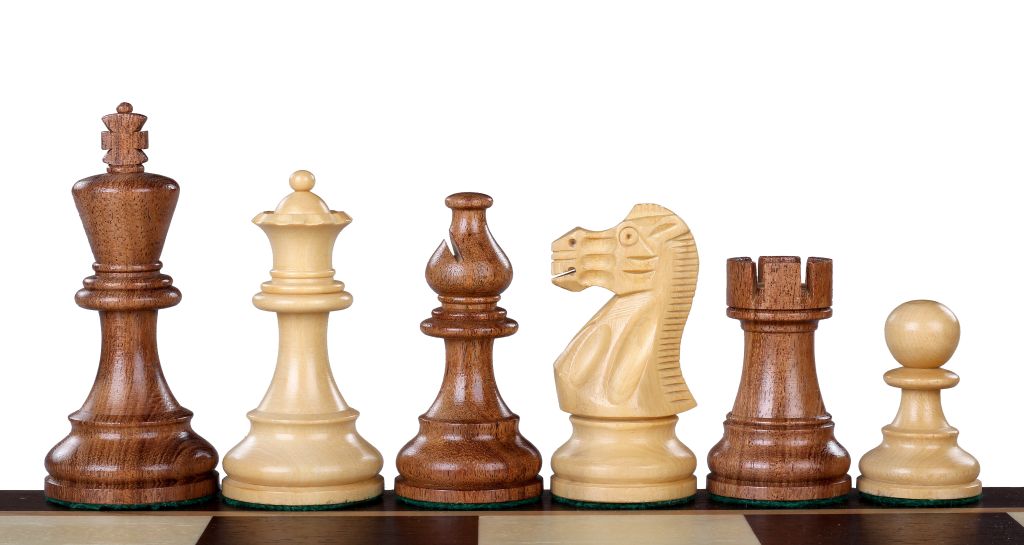Classic Chess Pieces – 3" King, Acacia & Boxwood