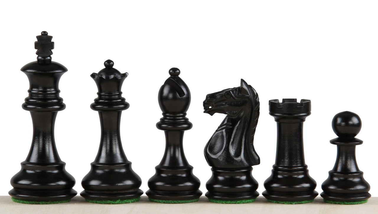 Oxford 3.5 Inch Chess Pieces – Ebonised Boxwood