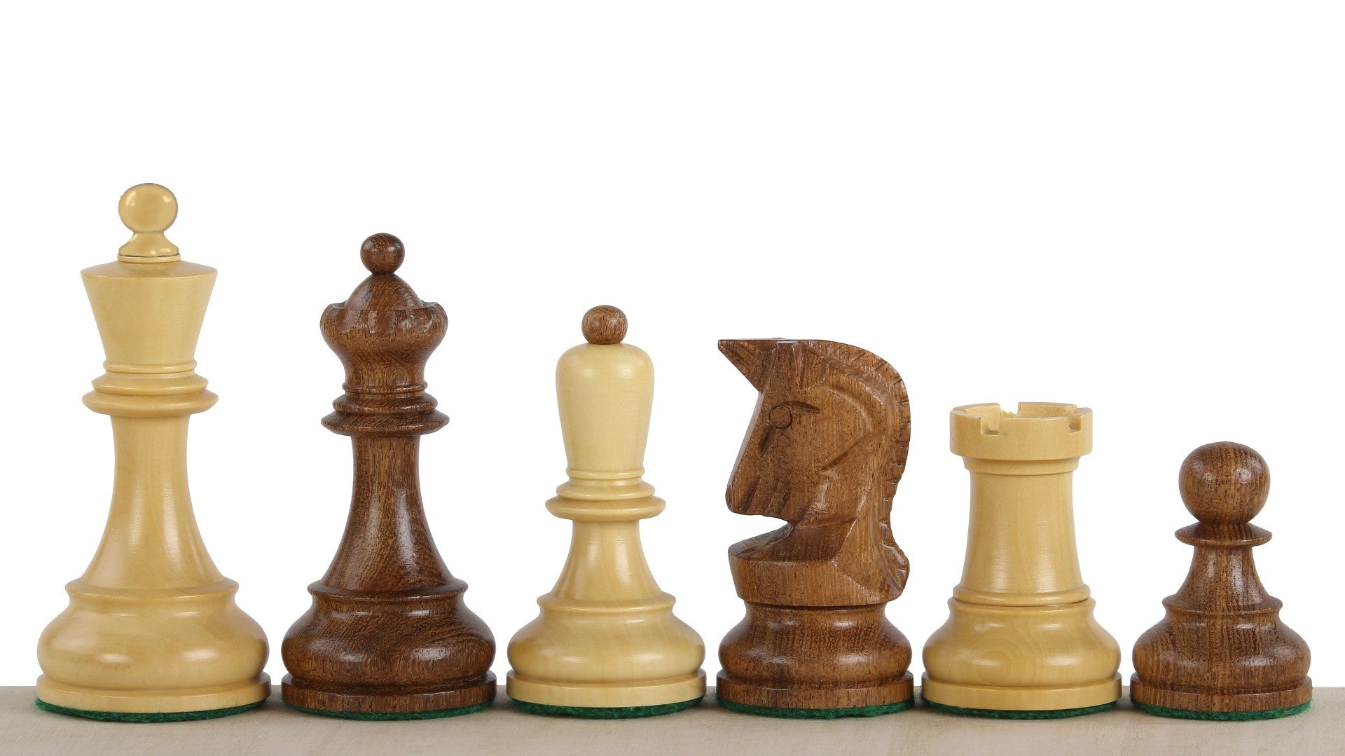 Dubrovnik Acacia Chess Pieces – 3.75 Inch Bobby Fischer Style