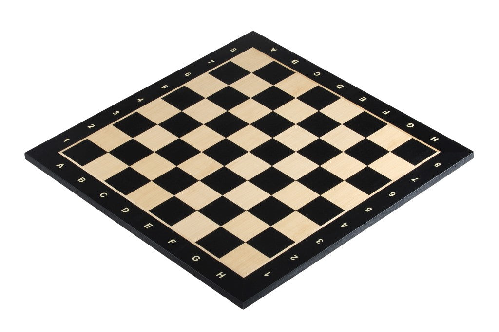 Mahogany & Maple Chess Board 17.3″ – With Notation