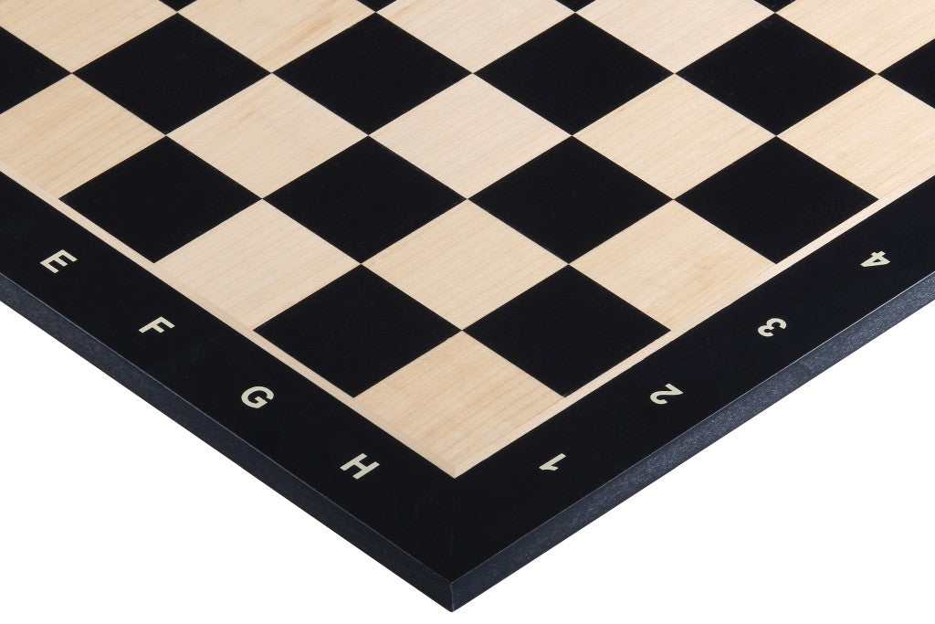 Mahogany & Maple Chess Board 17.3″ – With Notation