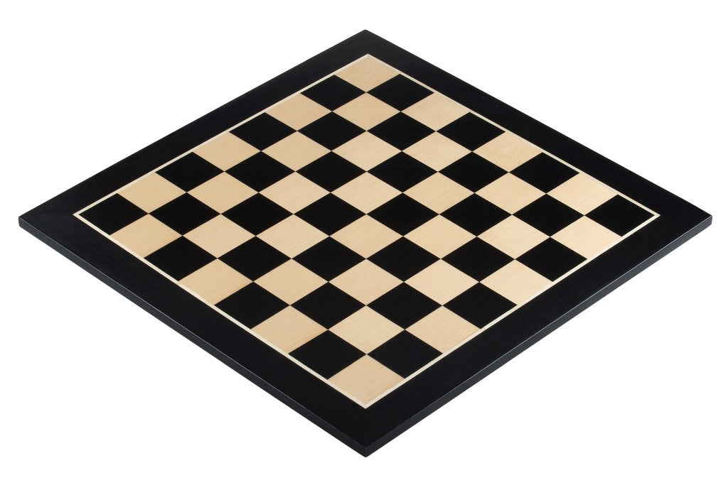 Inlaid Maple & Ebony Tournament Chess Board 14.2"