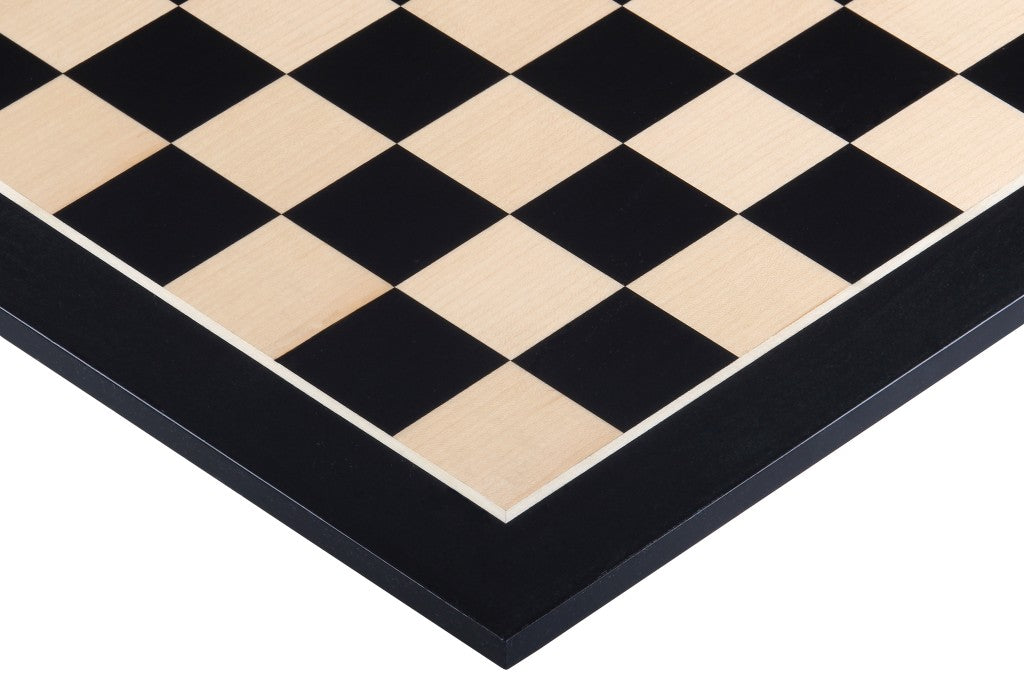 Inlaid Maple & Ebony Tournament Chess Board 14.2"