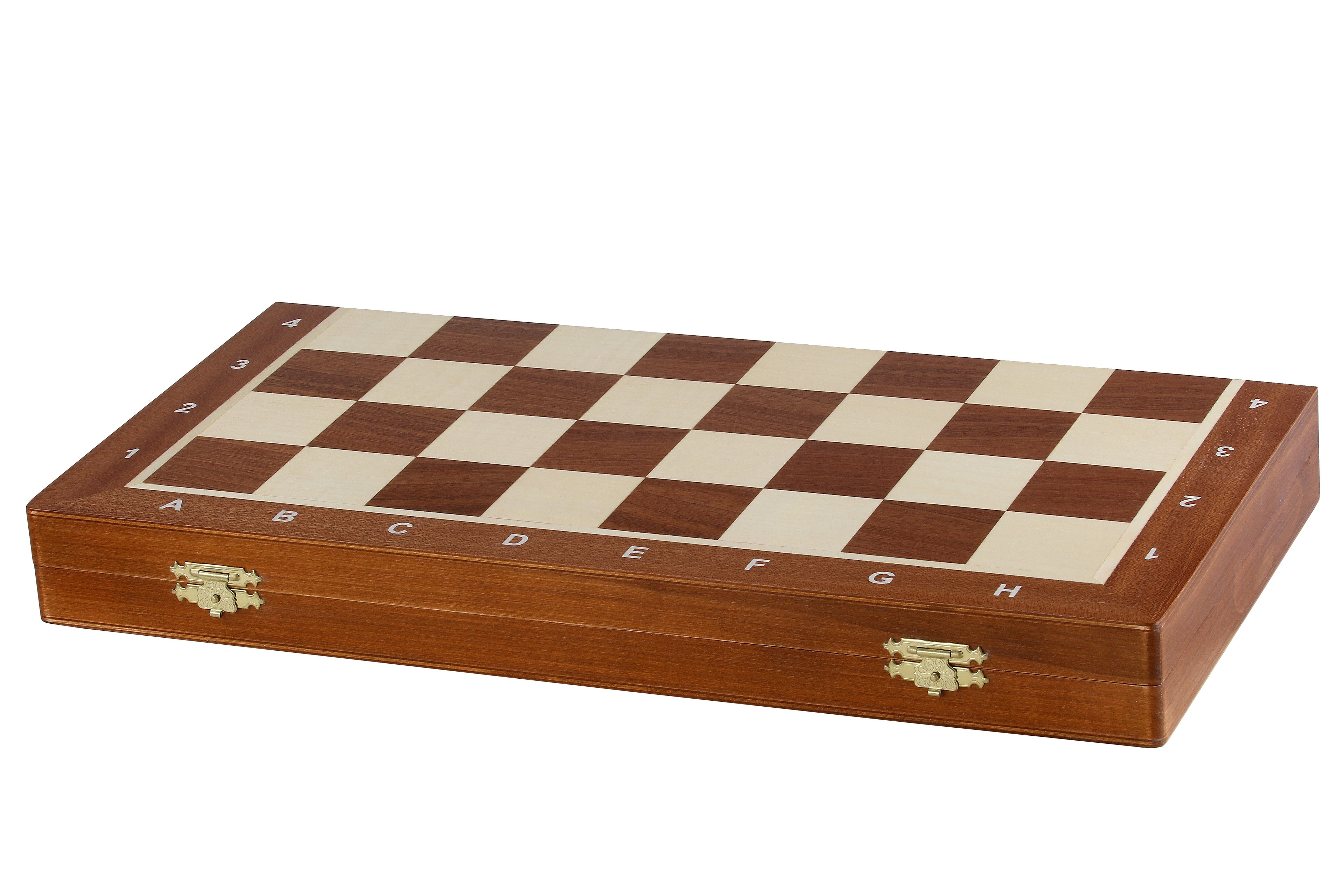 Tournament Staunton Chess Set No 5 with Mahogany & Sycamore Board