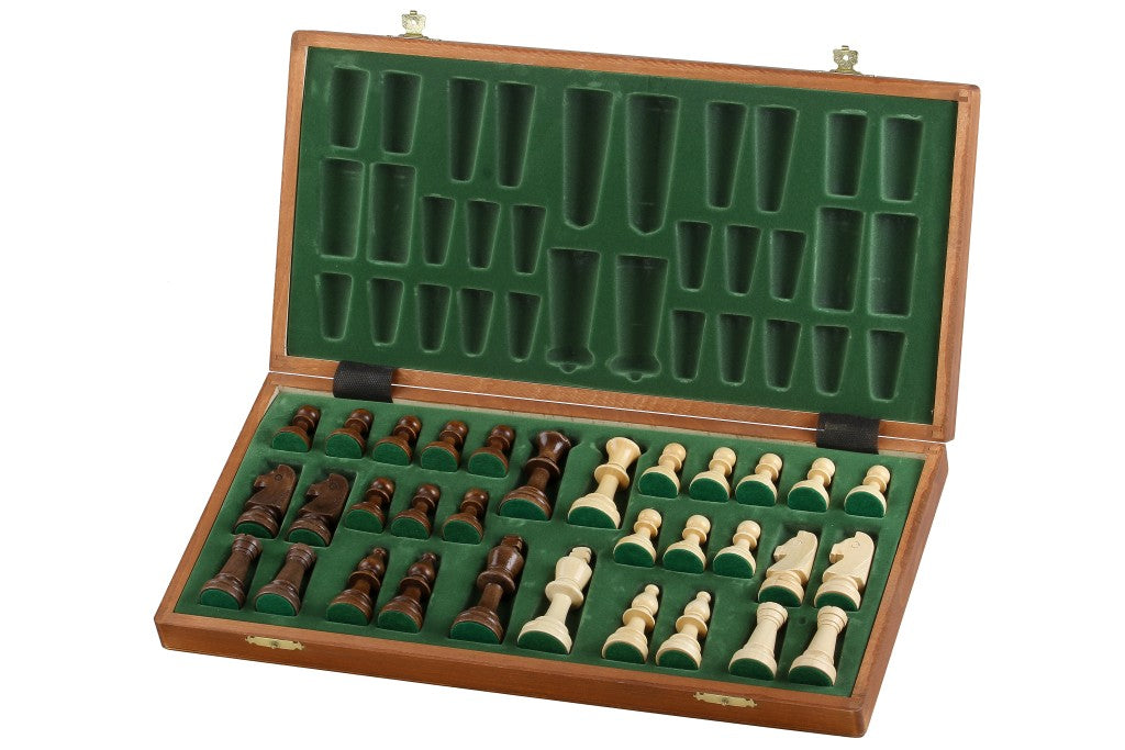 Tournament Staunton Chess Set No 5 with Mahogany & Sycamore Board