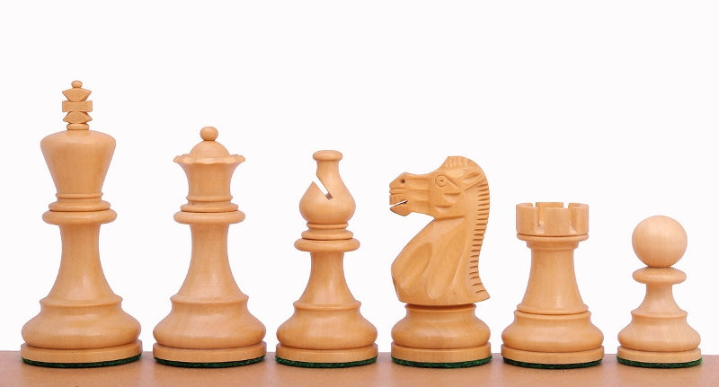 Classic Chess Pieces – 3.5" King, Ebonised & Boxwood