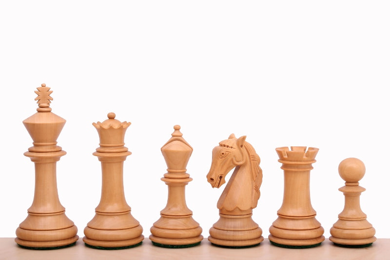 Colombian Chess Pieces – 3.75" King, Ebonised & Boxwood