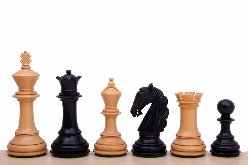 Colombian Chess Pieces – 3.5" King, Ebonised & Boxwood