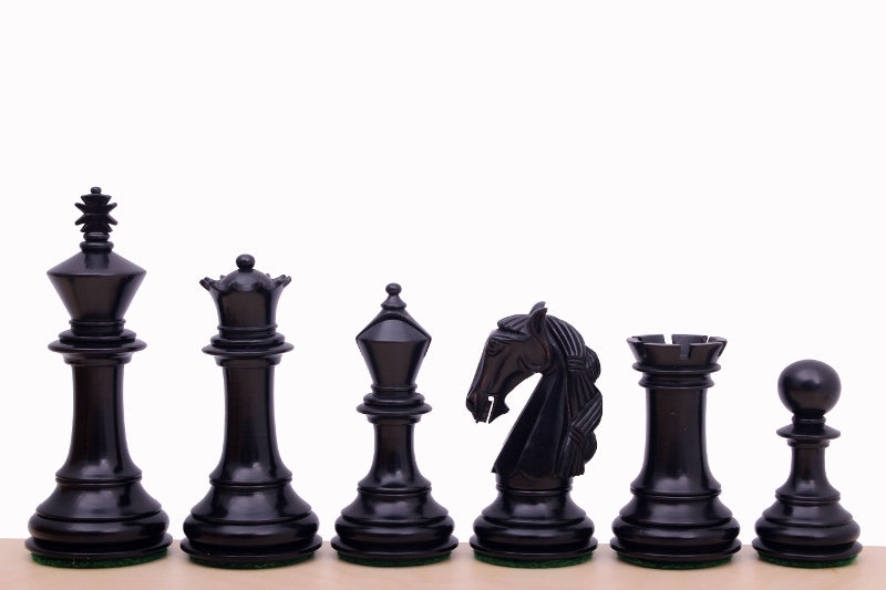 Colombian Chess Pieces – 3.75" King, Ebonised & Boxwood