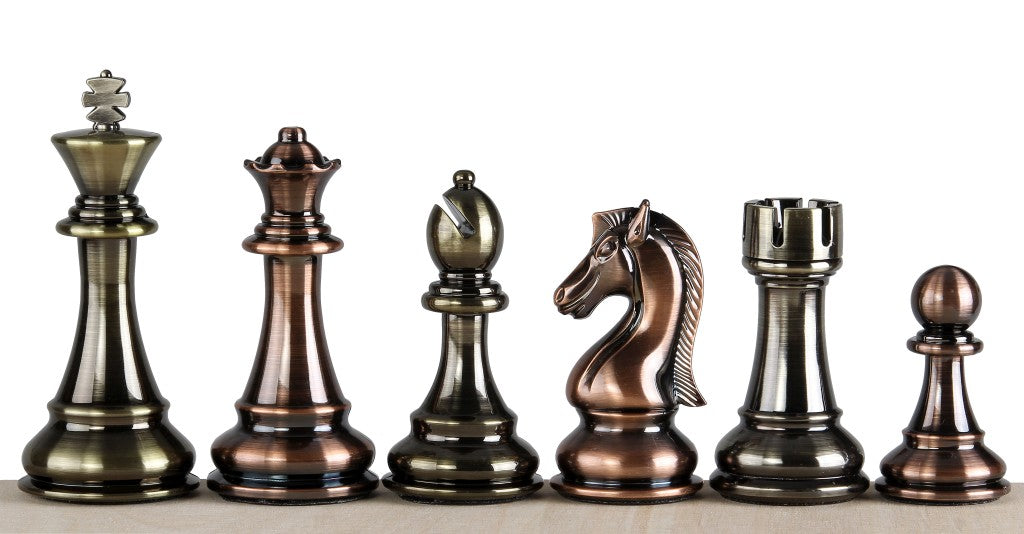 Metallic Chess Pieces – 4.5″ Bronze & Silver Finish