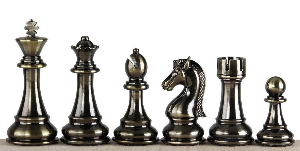 Metallic Chess Pieces – 4.5″ Bronze & Silver Finish