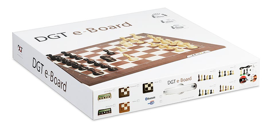 DGT USB e-Board – Rosewood & Maple (Board Only)