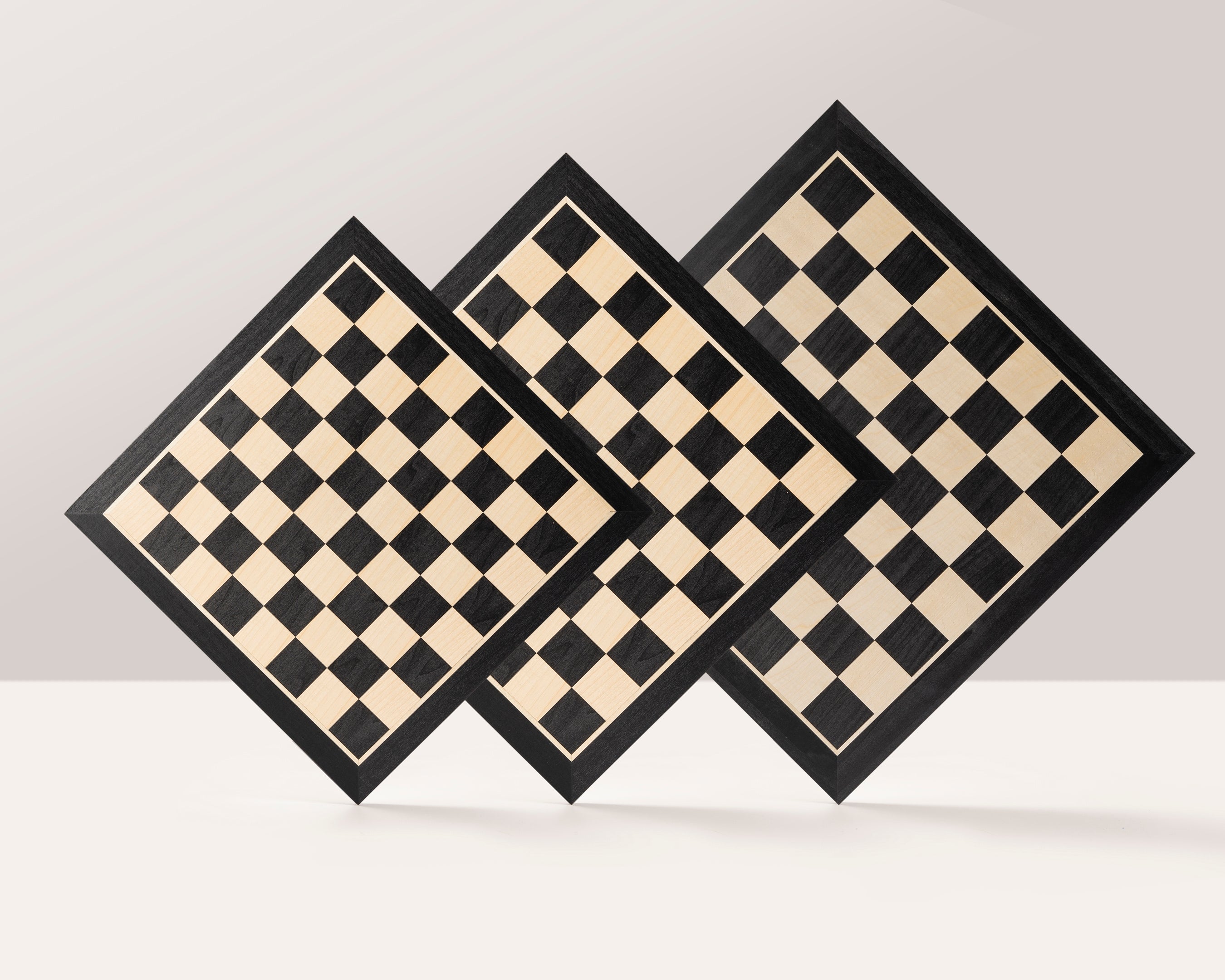 Black Mahogany & Maple Chess Board 18.9″ – Without Notation