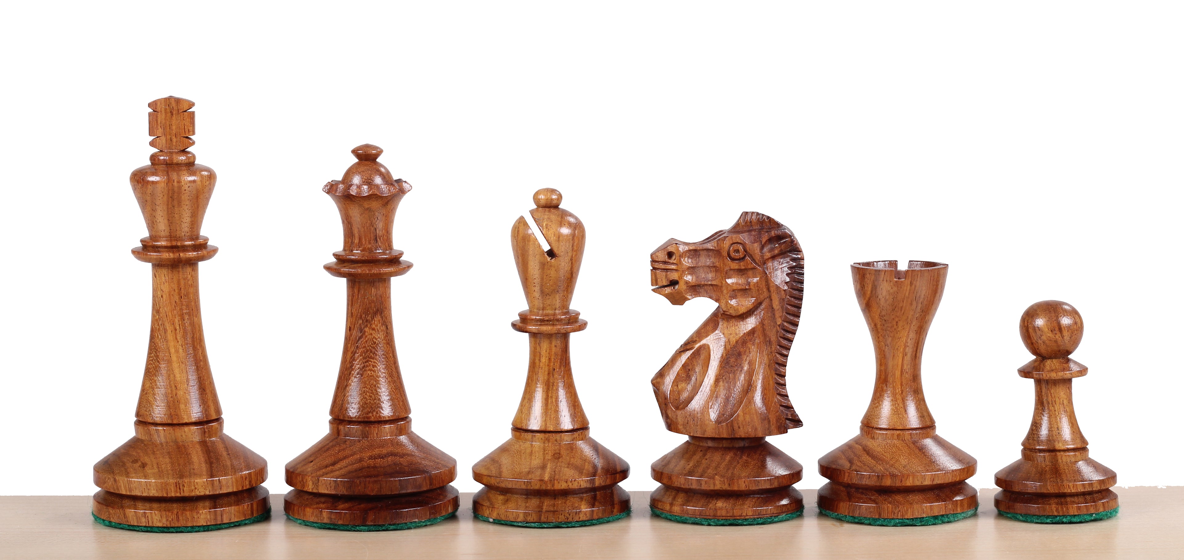 Blackmore Chess Pieces – 3.75" King, Acacia & Boxwood