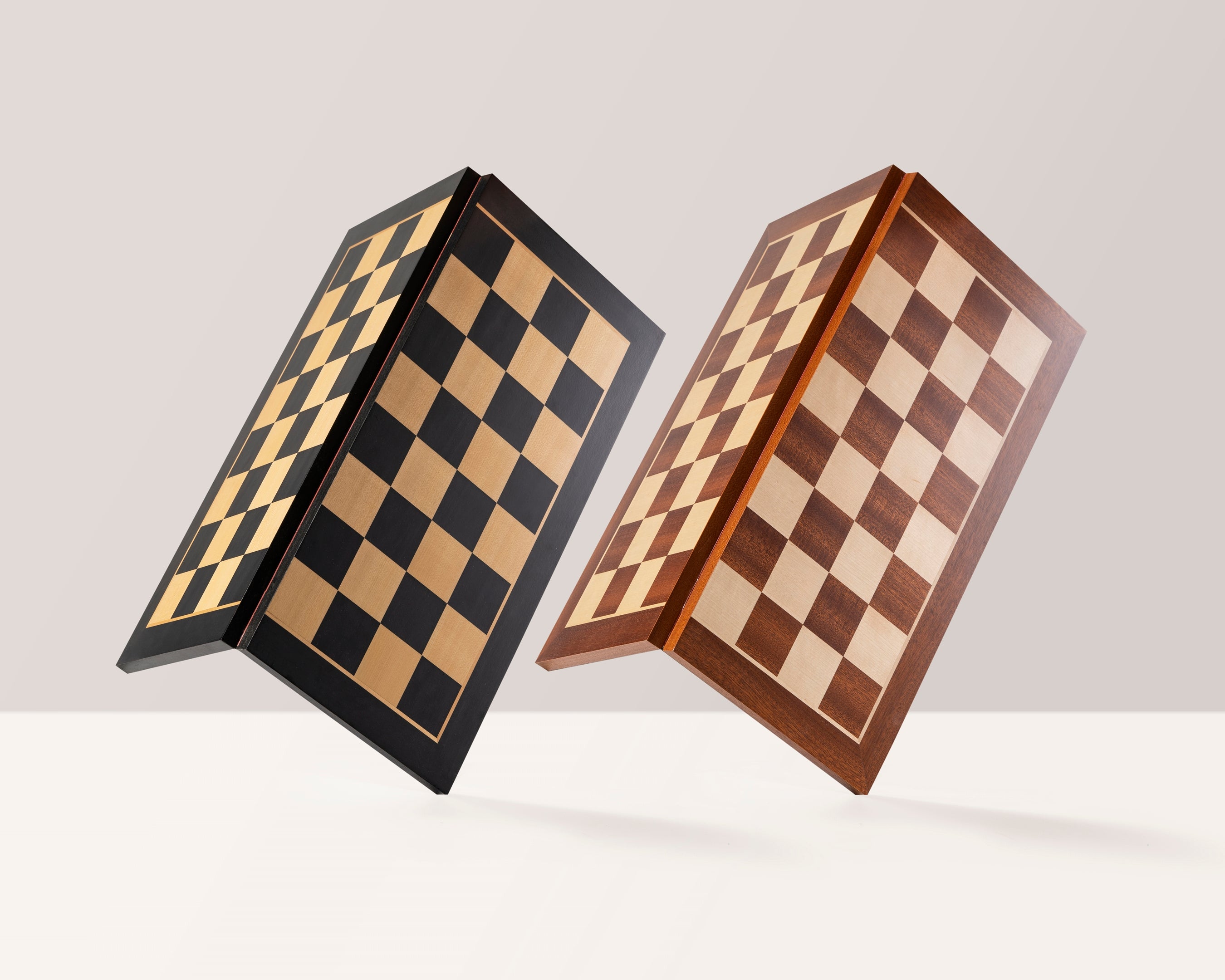 Mahogany & Maple Folding Chess Board with Notation – 21.25″ Tournament Size