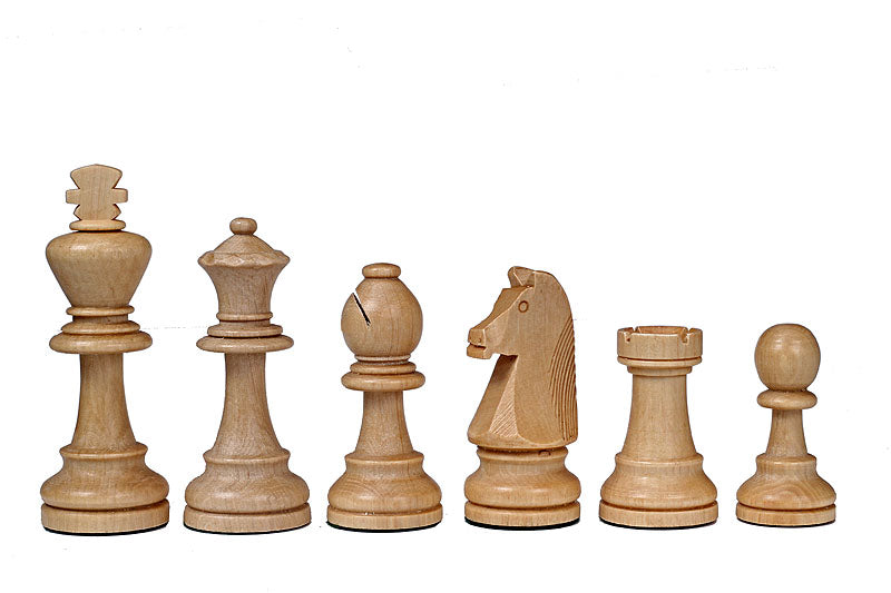 Staunton No. 7 Chess Pieces – Hornbeam Wood (3.94″ King)