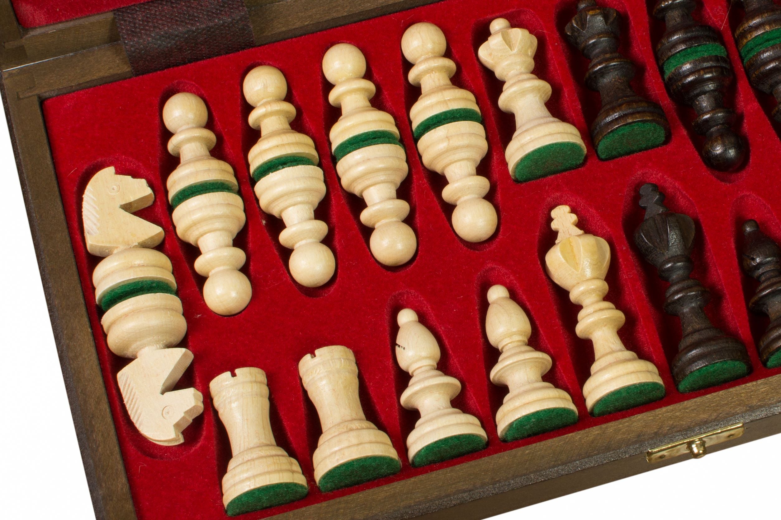 Wooden Chess Case with Insert 13.8″ – 35 mm Squares