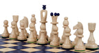 Blue Folding Chess Set Ace Size No 4 with 3.94" King and Storage Compartment
