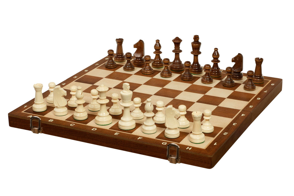 Sunrise Tournament Staunton Chess Set No 5 with Mahogany Board