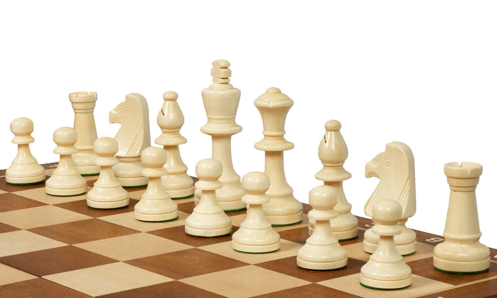 Sunrise Tournament Staunton Chess Set No 5 with Mahogany Board