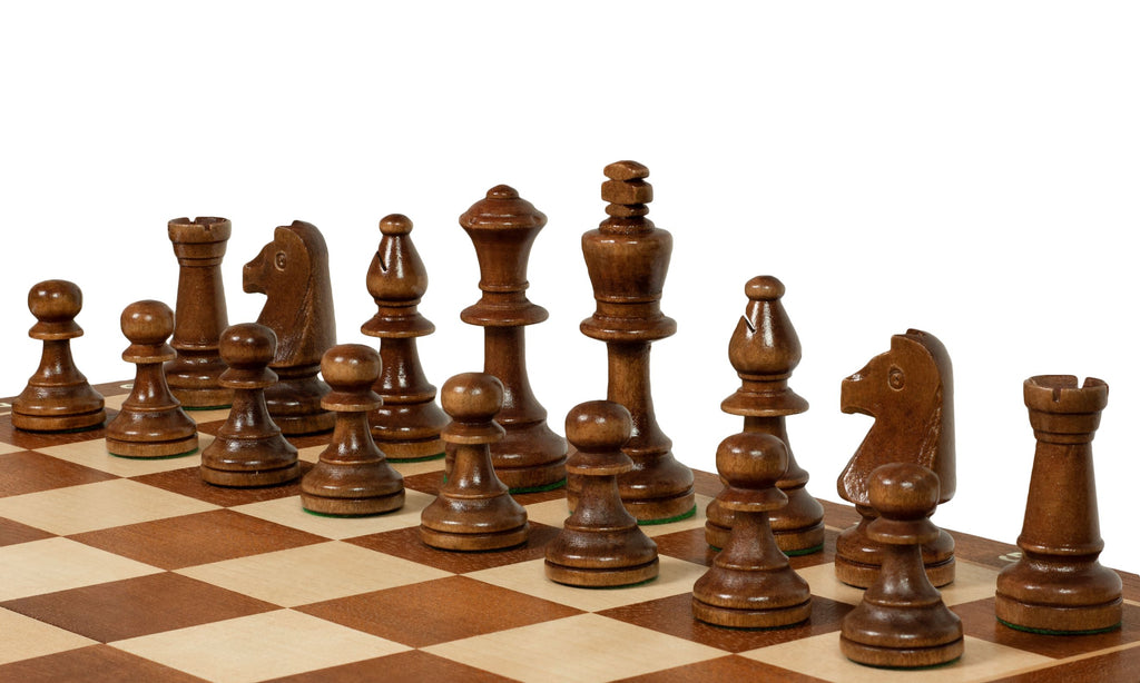 Sunrise Tournament Staunton Chess Set No 5 with Mahogany Board