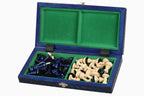 King's Small Chess Set Blue with Felt Lining (2.36 in King / 60 mm)