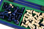 King's Small Chess Set Blue with Felt Lining (2.36 in King / 60 mm)