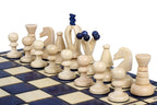 King's Small Chess Set Blue with Felt Lining (2.36 in King / 60 mm)