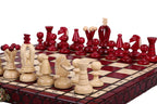 King's Small Chess Set Cherry with Felt Lining (2.36 in King / 60 mm)