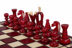 King's Small Chess Set Cherry with Felt Lining (2.36 in King / 60 mm)