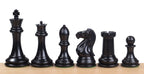 Plastic Chess Pieces 4" King Weighted with Extra Queens Black and White