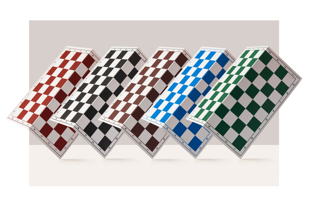 Plastic Folding Tournament Chess Board (White/Black) – 20″ with Notation